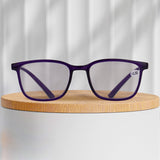 Lentes de Armazón Rectangular con 3.50 de Dioptría, color Negro