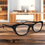Lentes de Lectura, Forma Cat Eye, Color Negro, +3.50