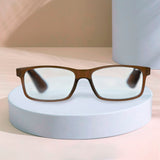 Lentes de Lectura Rectangulares, +3.50, Color Gris Transparente
