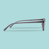 Lentes de Armazón Ovalado con 3.50 de Dioptría, color Gris Oxford