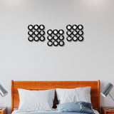 Set de 3 Espejos de Pared con Diseño Moderno, color Negro