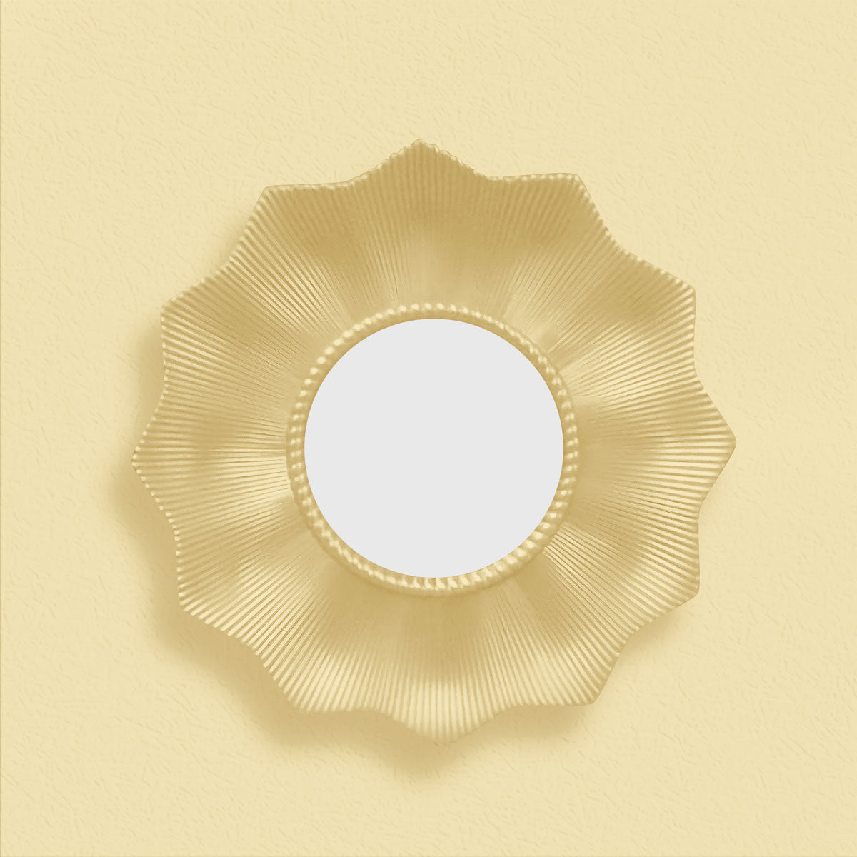 Set de Espejos Diseño Flor, Marco color Beige 3 pza.