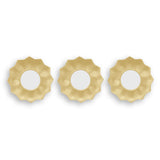 Set de Espejos Diseño Flor, Marco color Beige 3 pza.