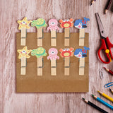 Clips de Madera con Diseño de Animales Marinos