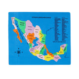 Mapa Didáctico de Foamy de los Estados Unidos Mexicanos, color Azul Rey