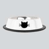 Tazón para Mascotas, Acero Inoxidable, Color Blanco
