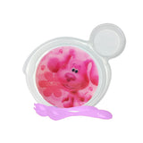 Set de Plato Transparente y Cubiertos Morados para Bebé, Personaje Magenta, Las Pistas de Blue, Nuby