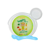 Set de Plato Transparente y Cubiertos Azules para Bebé de Cocomelon, Nuby