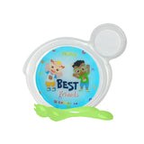 Set de Plato Transparente y Cubiertos Verdes para Bebé, Cocomelon, Nuby