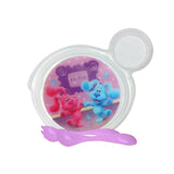 Set de Plato Transparente y Cubiertos Morados para Bebé de las Pistas de Blue, Nuby