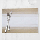 Mantel Individual para Comer color Oro con Blanco 30x45cm