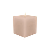 Mini Cubo de Cirio Aromático, Color Beige 5x6cm