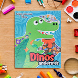 Libro para Colorear, Dino Antiestrés, 48 páginas