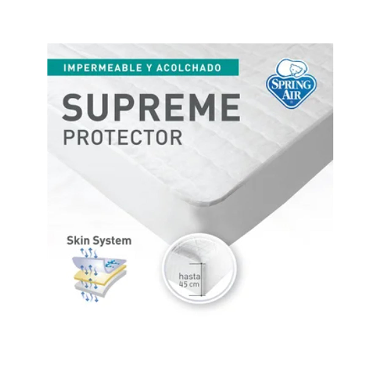 PROTEC SPRING AIR COLCHON SUPREME CONFORT DRY FLOR MATRIMONIA**