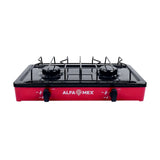 Parrilla de Gas Alfamex 2 Quemadores Roja 303