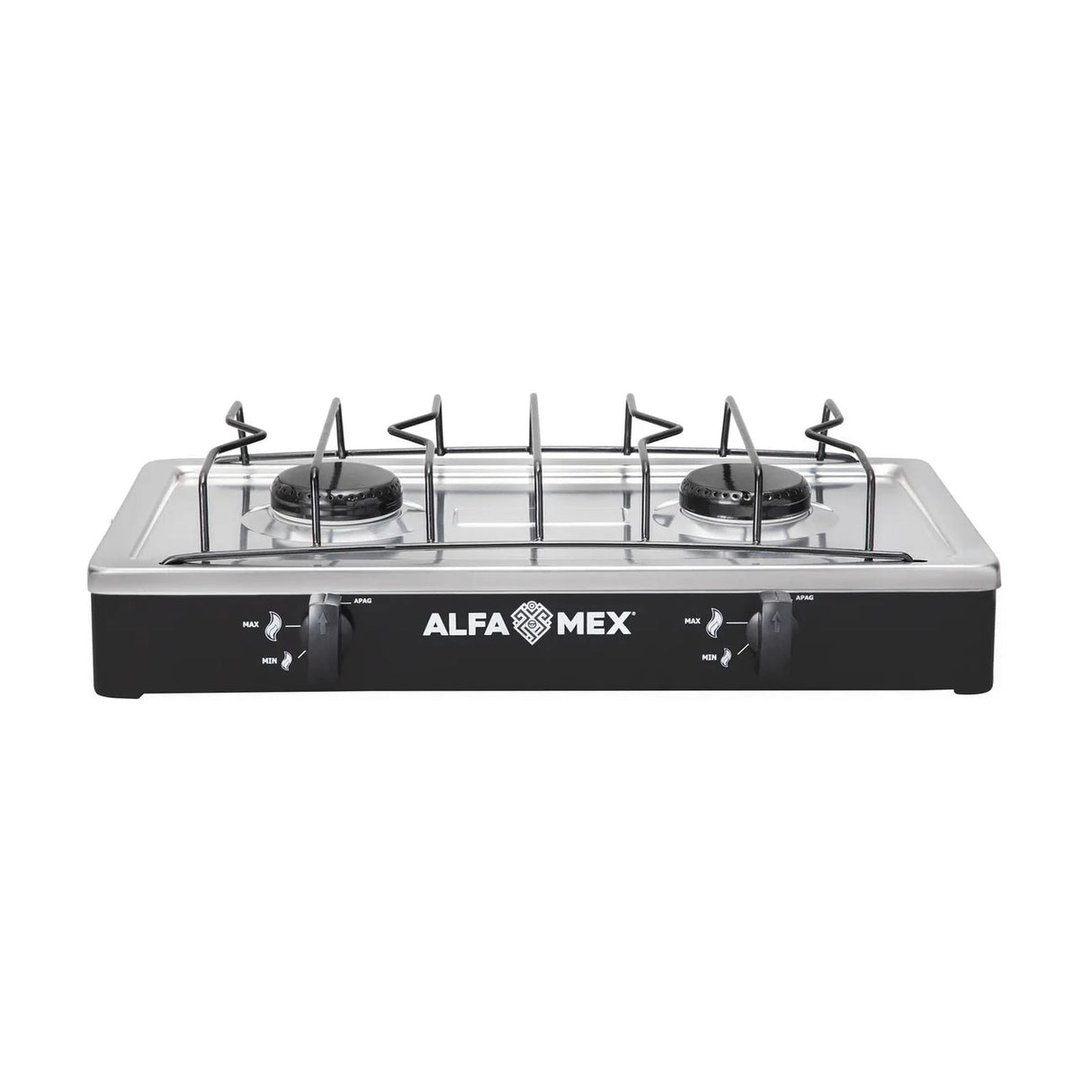 Parrilla de Gas Alfamex 2 Quemadores Negra 304
