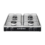 Parrilla de Gas Alfamex 4 Quemadores Negra 312