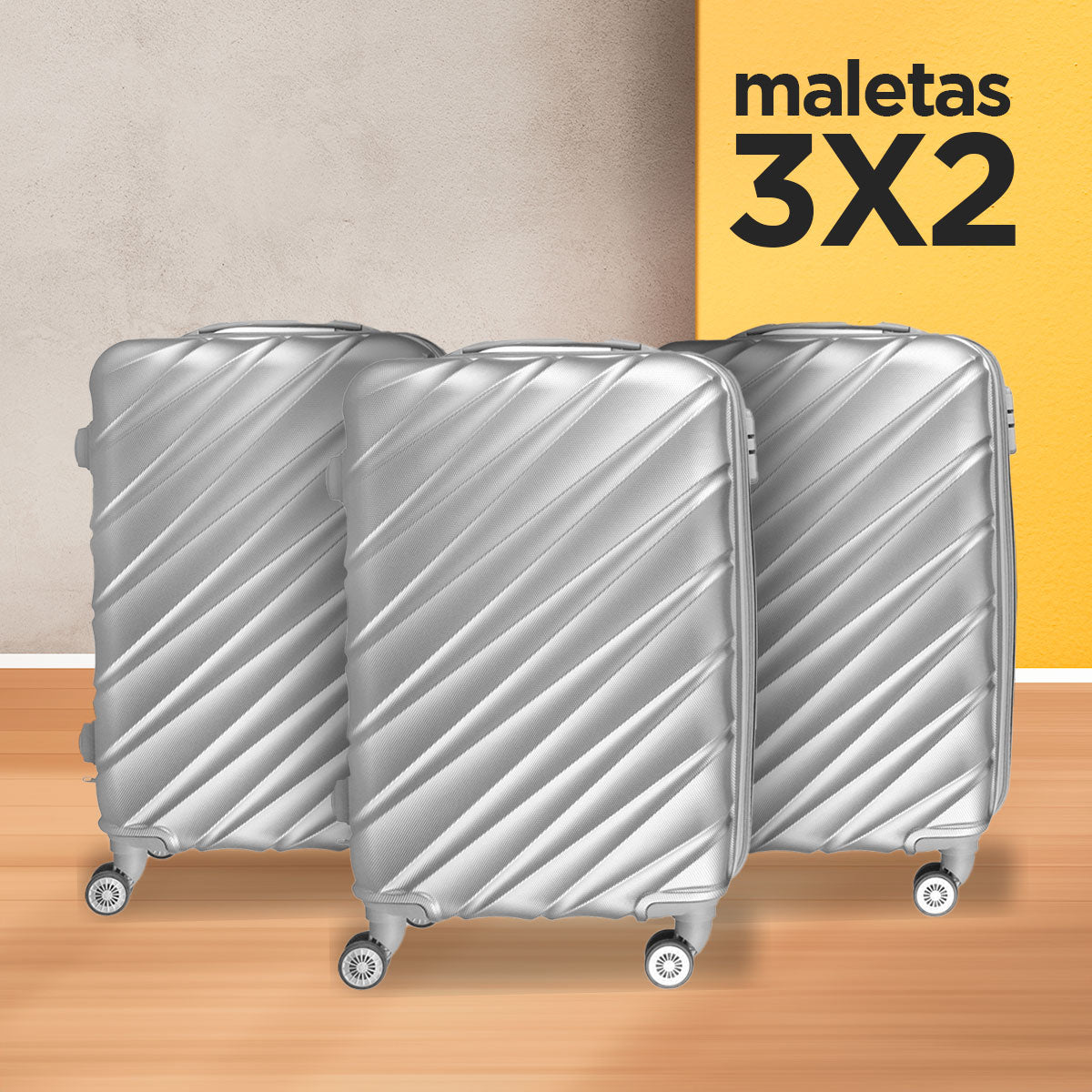 Set de Maletas de Viaje Blade: ¡Llévate 3 y paga 2!, 37x23x55cm
