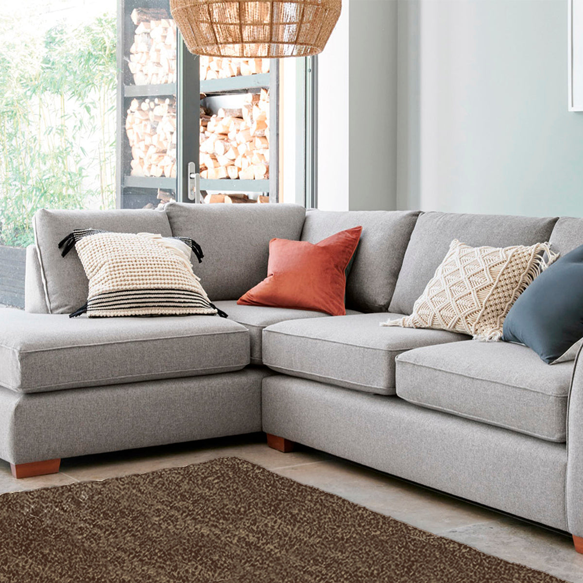 TAPETE SOFT HOME CHOCOLATE/BEIGE GRANDE 110X170CM