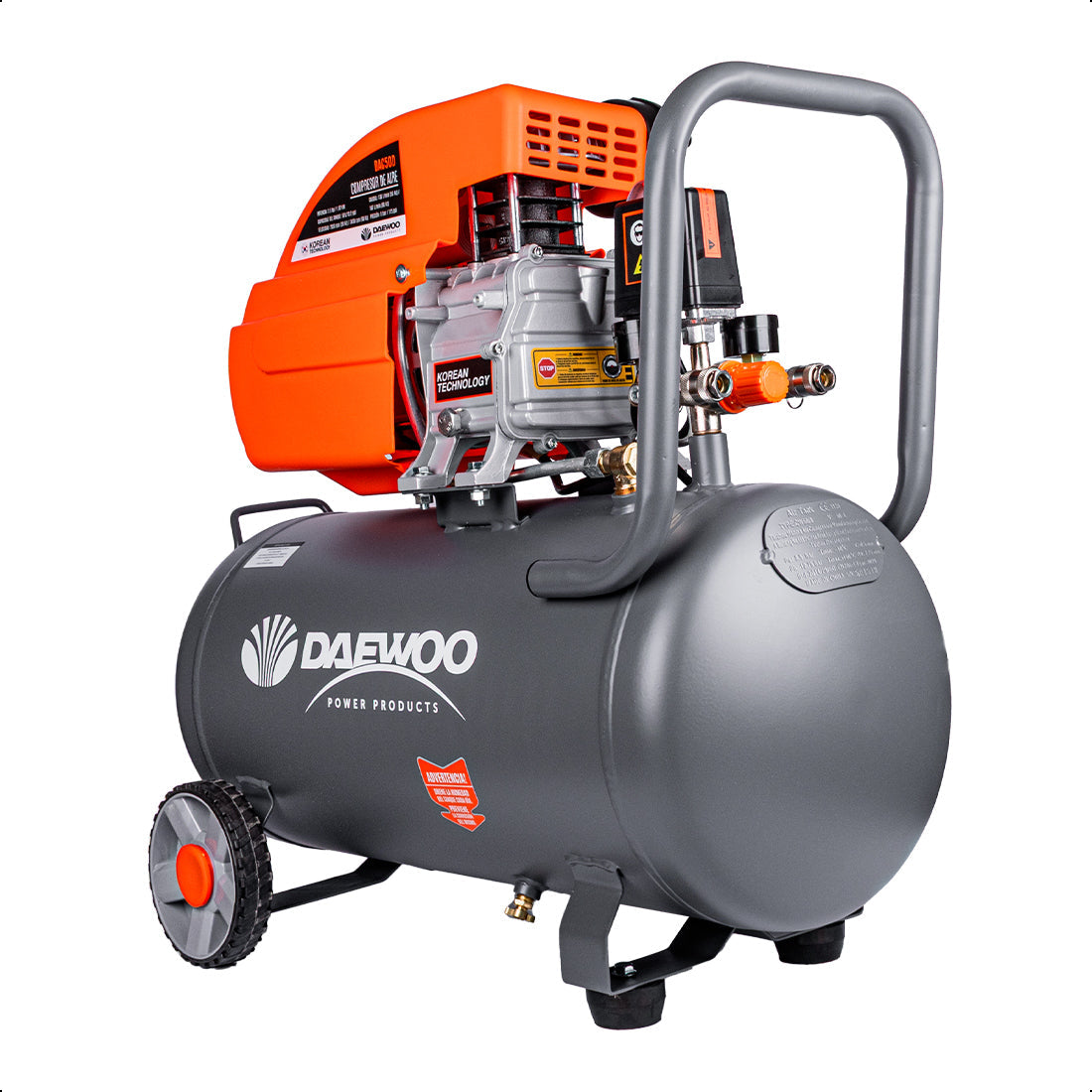 Compresor de aire, lubricado, horizontal 50L 2.5HP 110V 115psi (+kit) DAEWOO