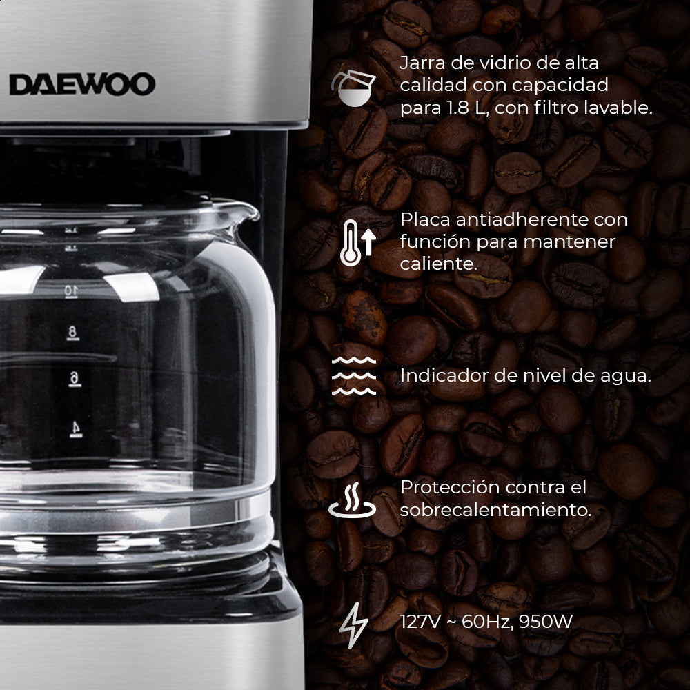 Cafetera Automática 15 tazas con filtro reutilizable