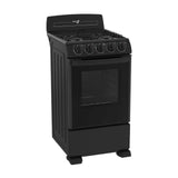 Estufa de Piso IEM 20 Pulgadas 4 Quemadores Negra EI5020BAPN1