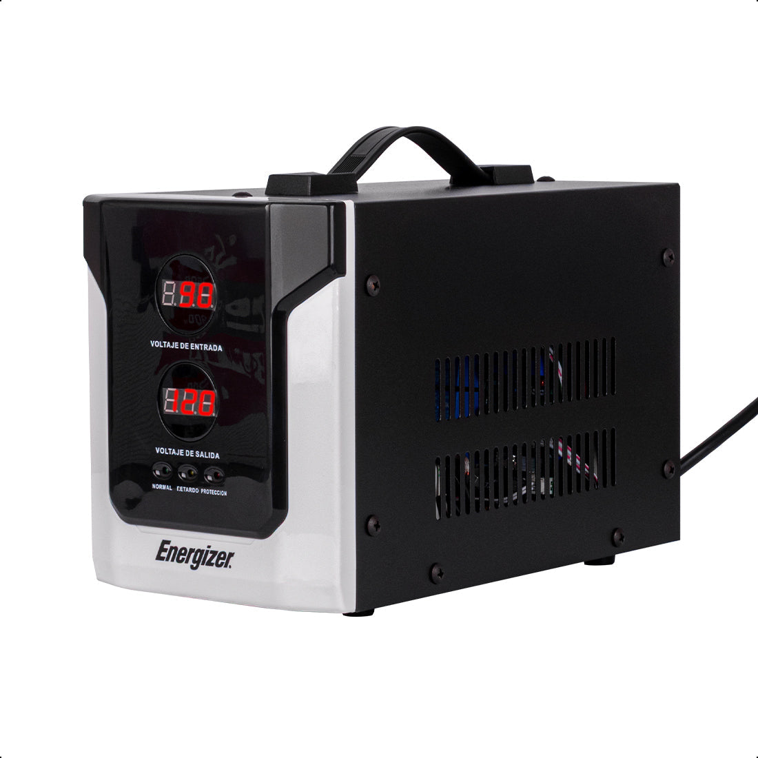 Regulador de Voltaje 2500VA-1500W 2 contactos, ENERGIZER