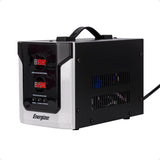 Regulador de Voltaje 2500VA-1500W 2 contactos, ENERGIZER