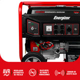 Generador de luz portátil 5.5 kW 389CC 25L Regulador Voltaje Arr Man ENERGIZER