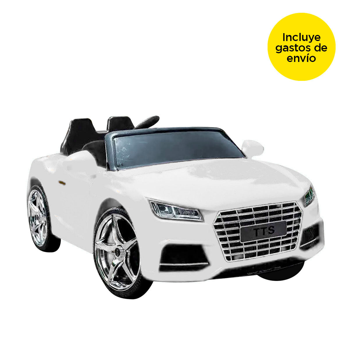 Carrito ElÃ©ctrico Deportivo TTS color Blanco  para NiÃ±os