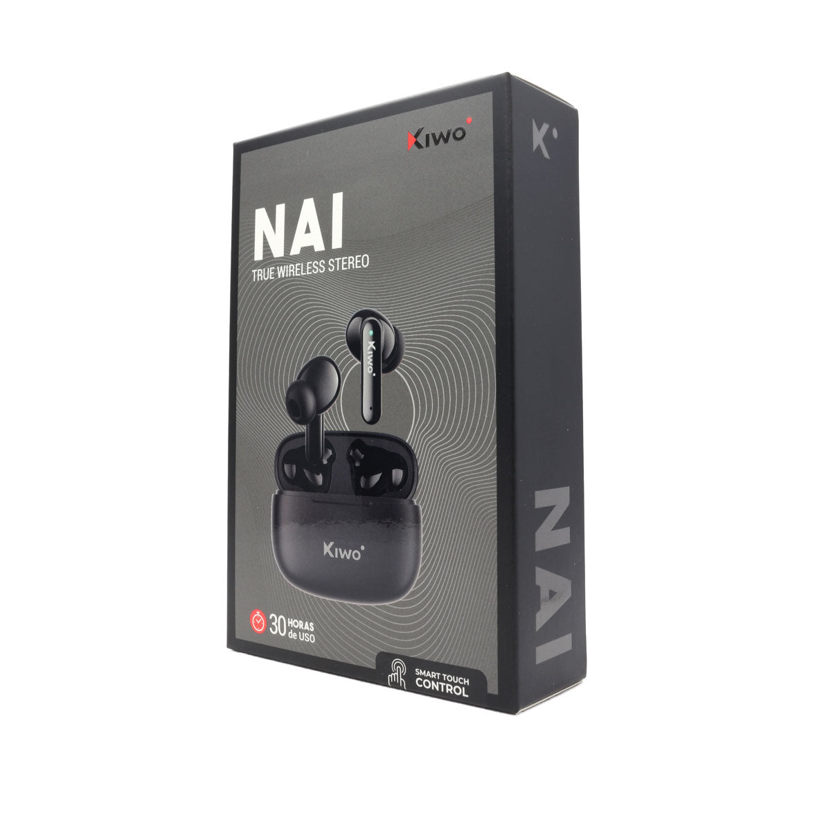 Audí­fonos Inalámbricos True Wireless Nai color Negro, Kiwo