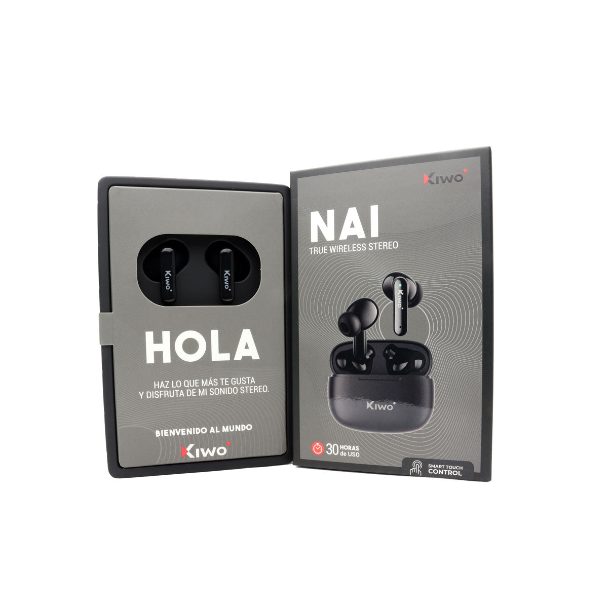 Audí­fonos Inalámbricos True Wireless Nai color Negro, Kiwo