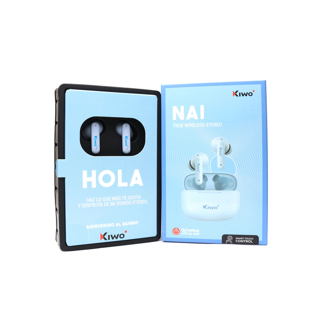 Audí­fonos Inalámbricos True Wireless Nai color Azul, Kiwo