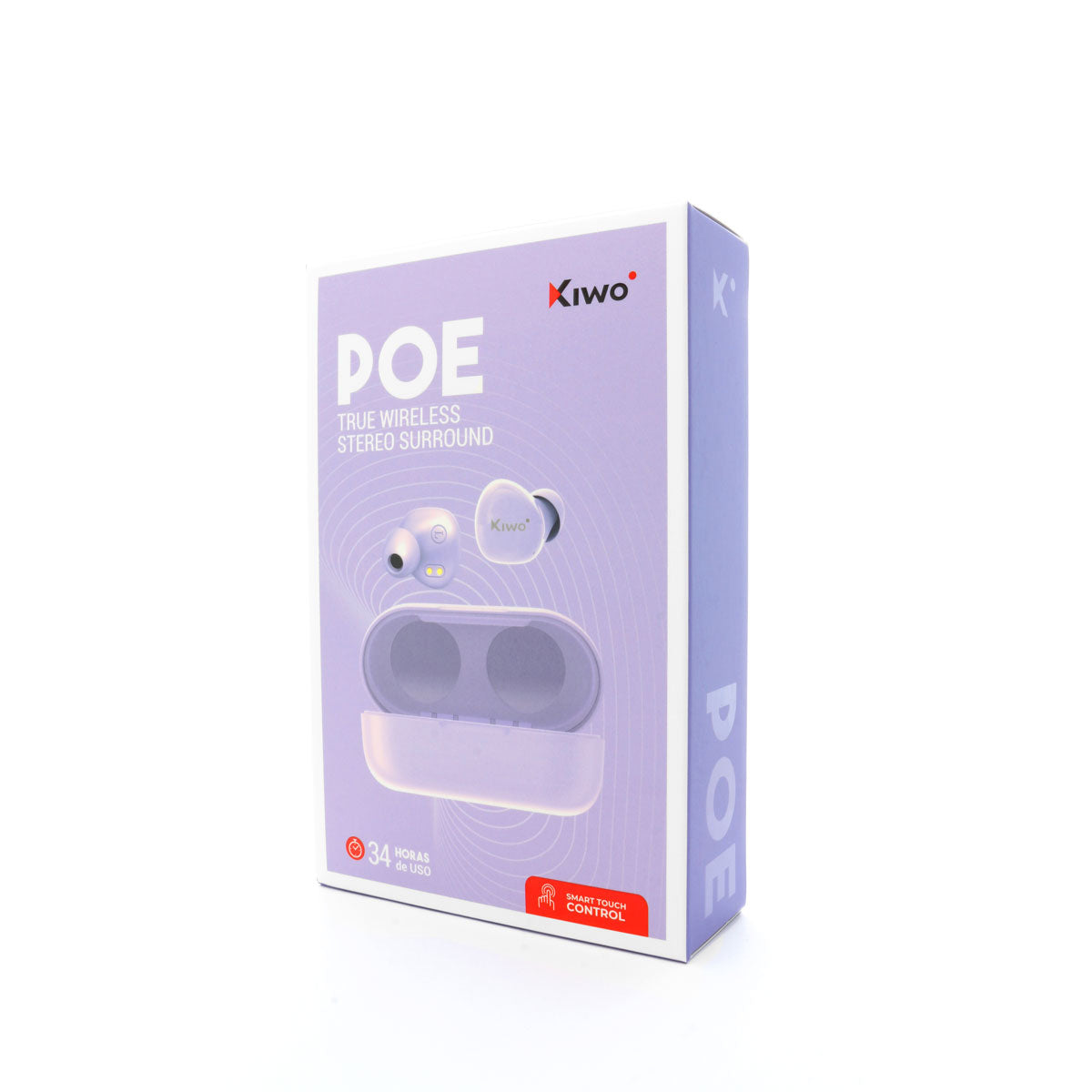 Audí­fonos Inalámbricos True Wireless Poe color Lila, Kiwo