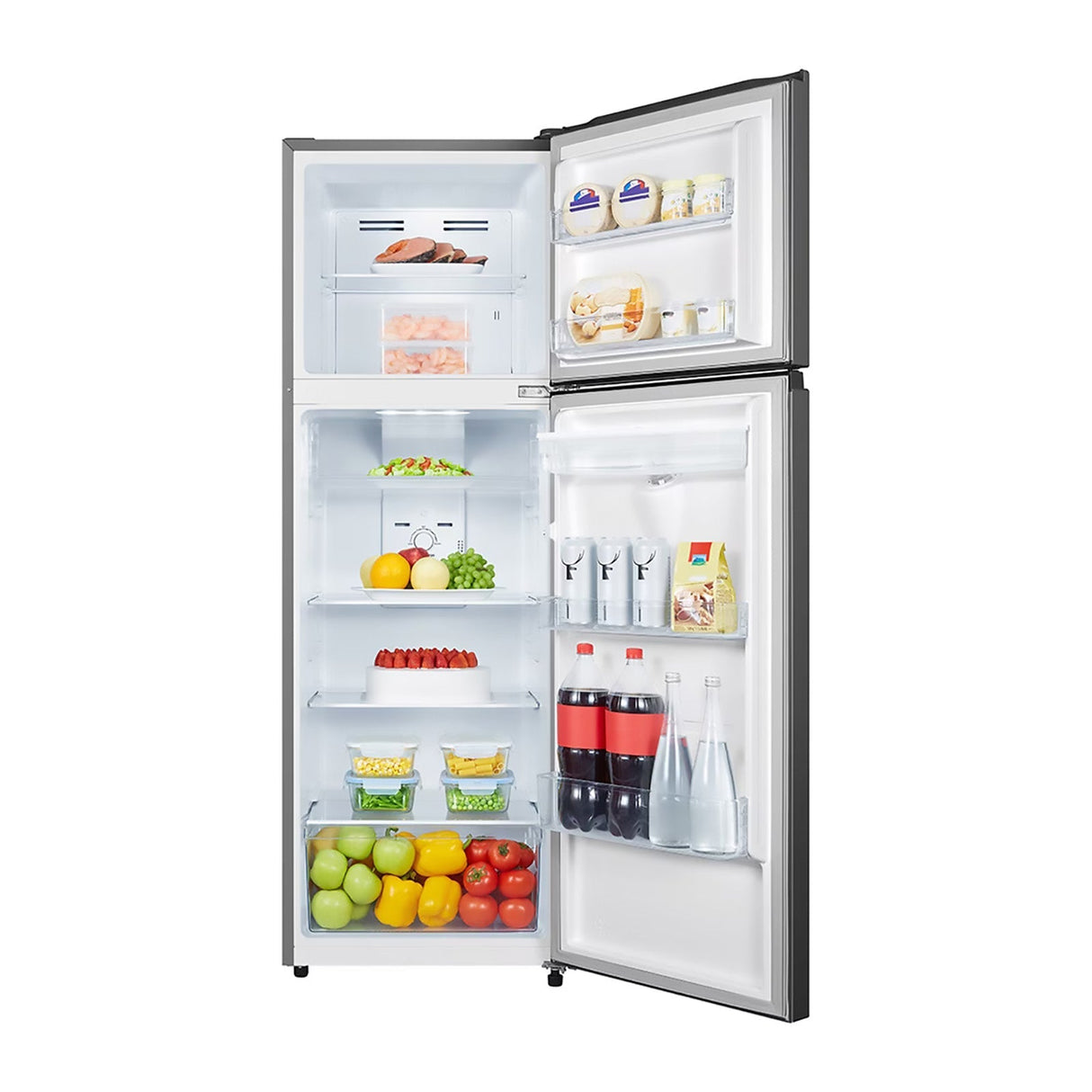 Refrigerador 9 Pies Cúbicos Hisense Top Mount Gris RT90N6WKX2
