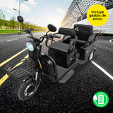 Kiwo, Triciclo Eléctrico para Pasajeros, Modelo BTY003, Color Negro