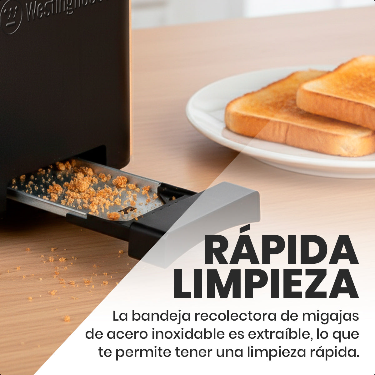 Tostador de Bambú de 2 Ranuras Extra Largas con Niveles Ajustables y Funciones Inteligentes