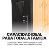 Hervidor Eléctrico de Bambú 1.7L con Control de Temperatura LED Westinghouse