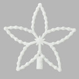 Flores, Ornamento Navideño con Glitter, Color Blanco