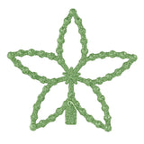 Flores, Ornamento Navideño con Glitter, Color Verde