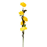 Vara con Flor Artificial, Color Amarillo