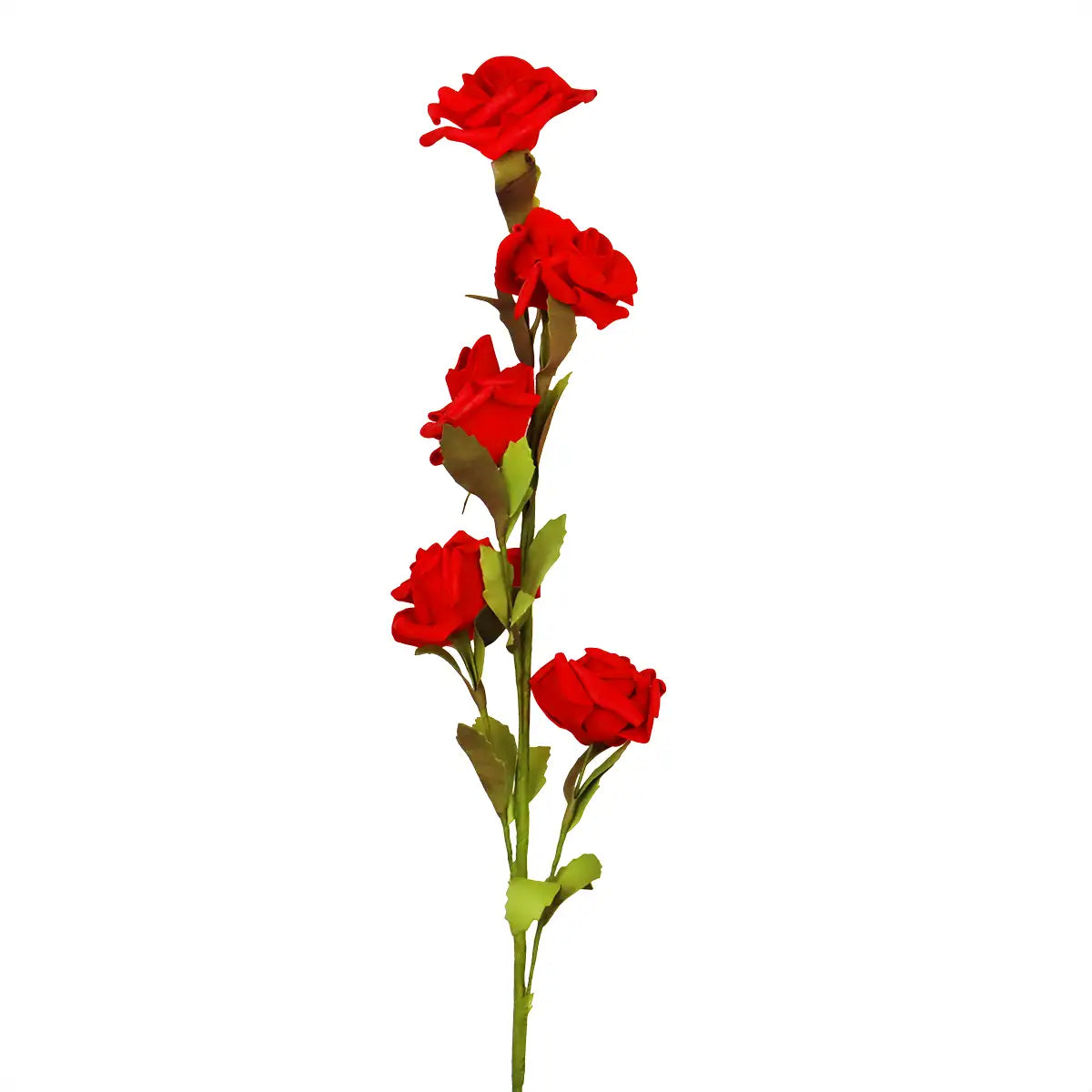 Vara con Flor Artificial, Color Rojo