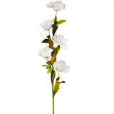 Vara con Flor Artificial, Color Blanco