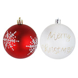 Esferas Navideñas Blanco y Rojo, 2 pzas
