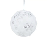Esfera Navideña, Color Blanco con Copos