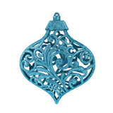 Ornamento Navideño con Glitter, Color Azul, 17 cm