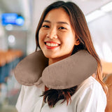 Almohada de Viaje, Color Café, Ergonómica