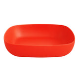 Tazón Cuadrado de Plástico, Color Rojo