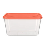 Contenedor de Plástico, Tapa Naranja, 800 ml