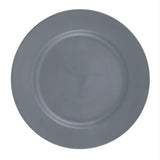 Plato de Plástico, Color Gris, Redondo